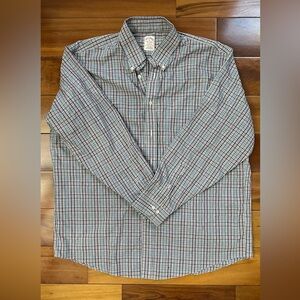 Brooks Brothers Madison 100% Supima Cotton Men's Plaid Button-Down Dress Shirt